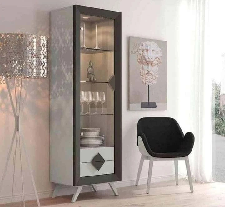 نيش مودرن مقاس 50*200 – رمادى مع ابيض – GH- 505