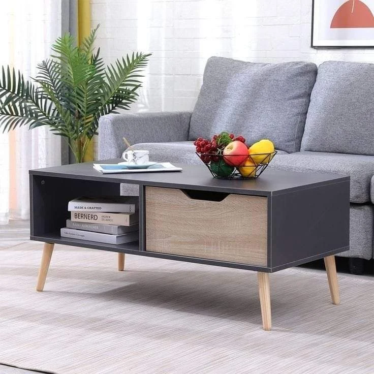 ترابيزة انترية 90×50 سم – بيج رمادى – TA04