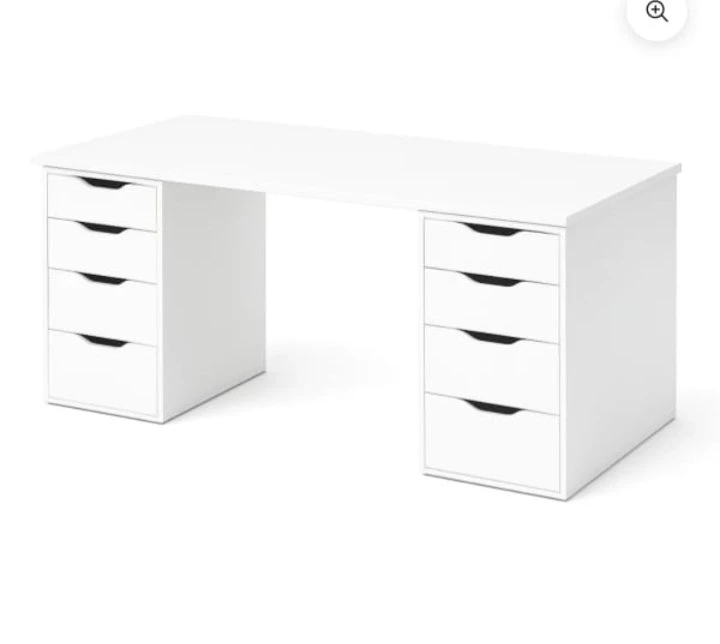 مكتب ابيض 160*60 كود