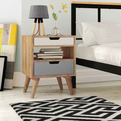 كمود 2 درج 65×40 سم – بيج ابيض – KmO7