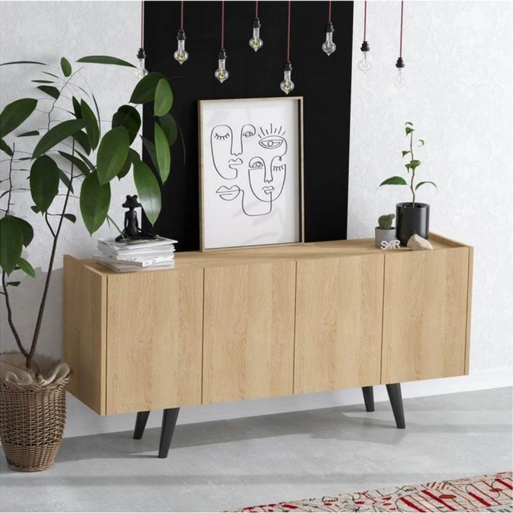 بوفية 4 دلفة 160× 90 سم – بيج – M-127